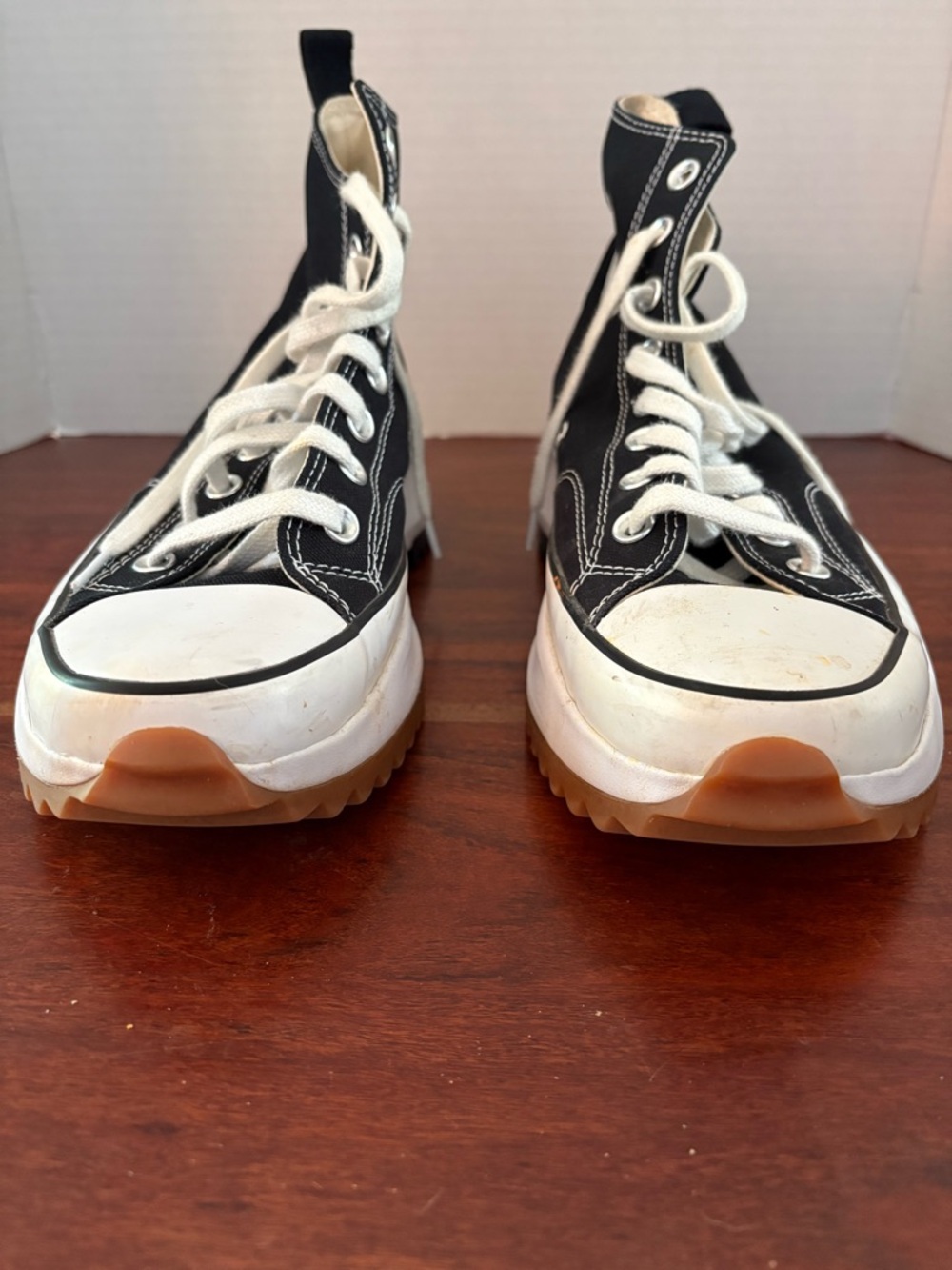 Converse Run Star Hike Platform Lace Up Black Sneakers Shoes Men’s 9 Womens 10.5 - Picture 5 of 11